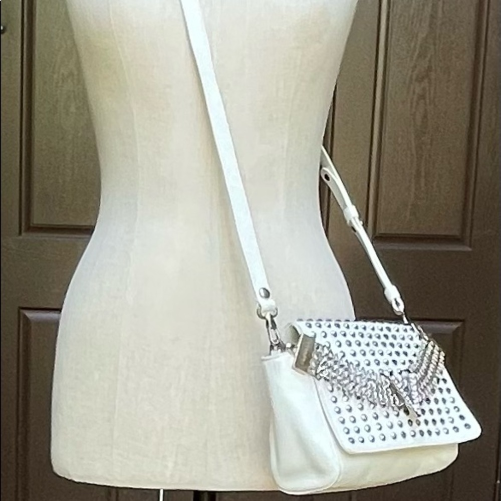 Versace leather studded crossbody bag